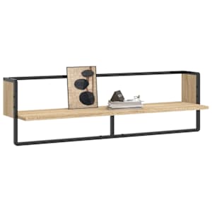 vidaXL sonoma t&ouml;lgy sz&iacute;nű fali polc r&uacute;ddal 100 x 25 x 30 cm