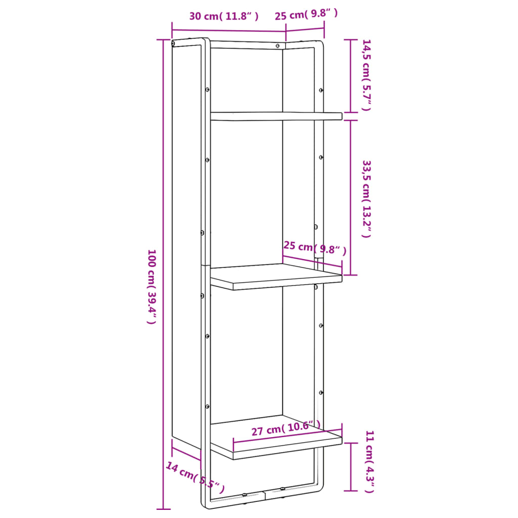 Wall Shelf, Wall Shelves, Mensola A Parete vidaXL - Foto 42 di 78