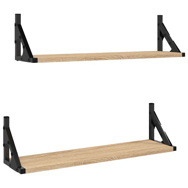 vidaXL seinariiulid 2 tk, Sonoma tamm, 60 x 15 x 15,5 cm