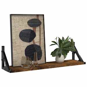 vidaXL &Eacute;tag&egrave;res murales 2 pcs ch&ecirc;ne fum&eacute; 60x15x15,5 cm