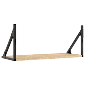 Nástěnné police 2 ks dub sonoma 60x25x25,5 cm kompozitní dřevo - obrázek 7