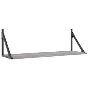 Nástěnné police 2 ks šedé sonoma 80x25x25,5 cm kompozitní dřevo - obrázek 4