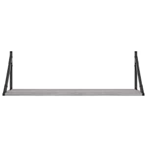 Nástěnné police 2 ks šedé sonoma 80x25x25,5 cm kompozitní dřevo - obrázek 5