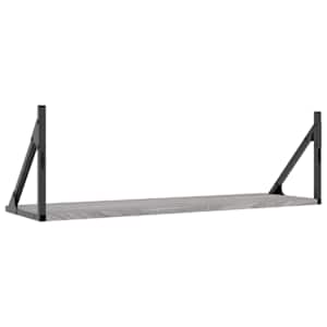 Nástěnné police 2 ks šedé sonoma 80x25x25,5 cm kompozitní dřevo - obrázek 7