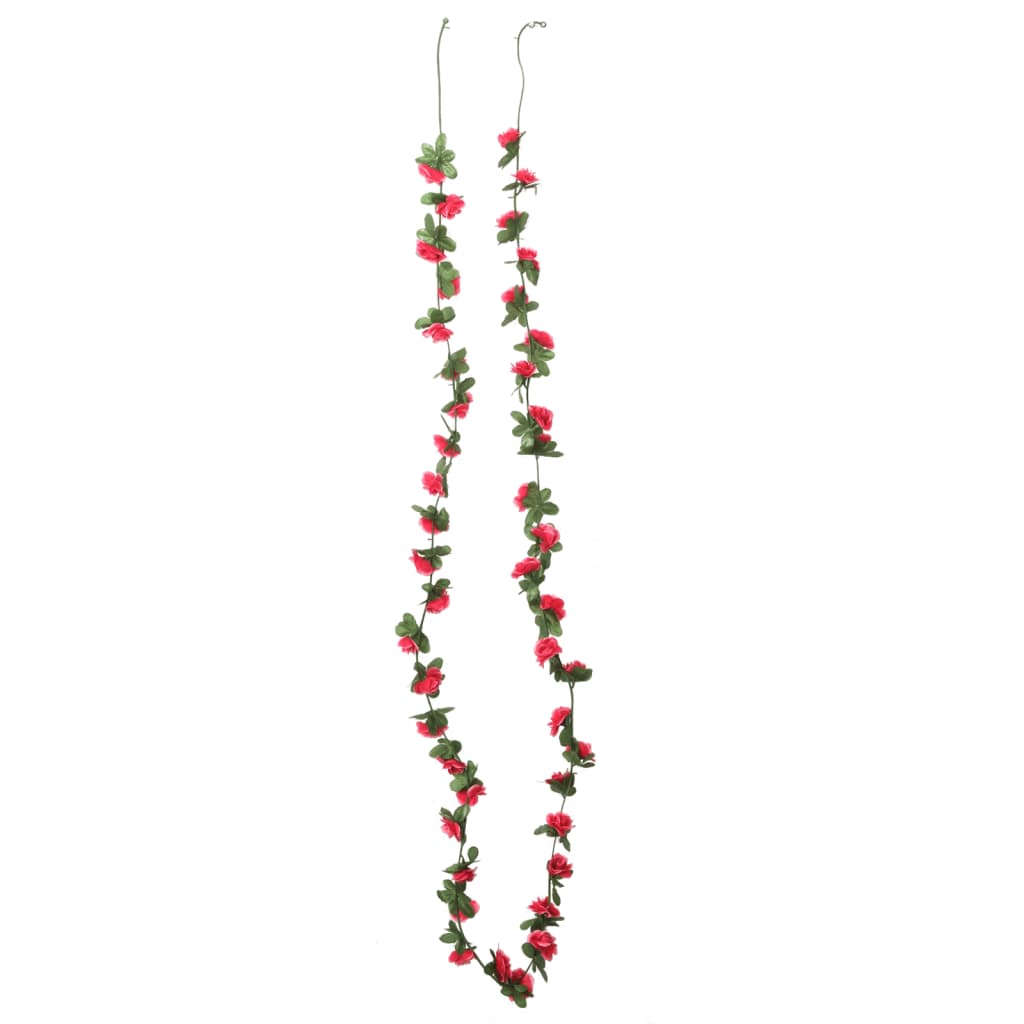 Thumbnail - vidaXL Weihnachtskränze 6 Stk. Frühlingsrosen Rot 250 cm