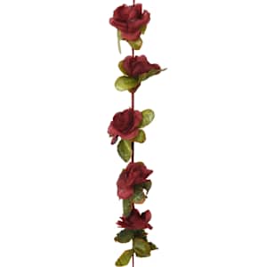 Květinové girlandy 6 ks vínové 250 cm - obrázek 6