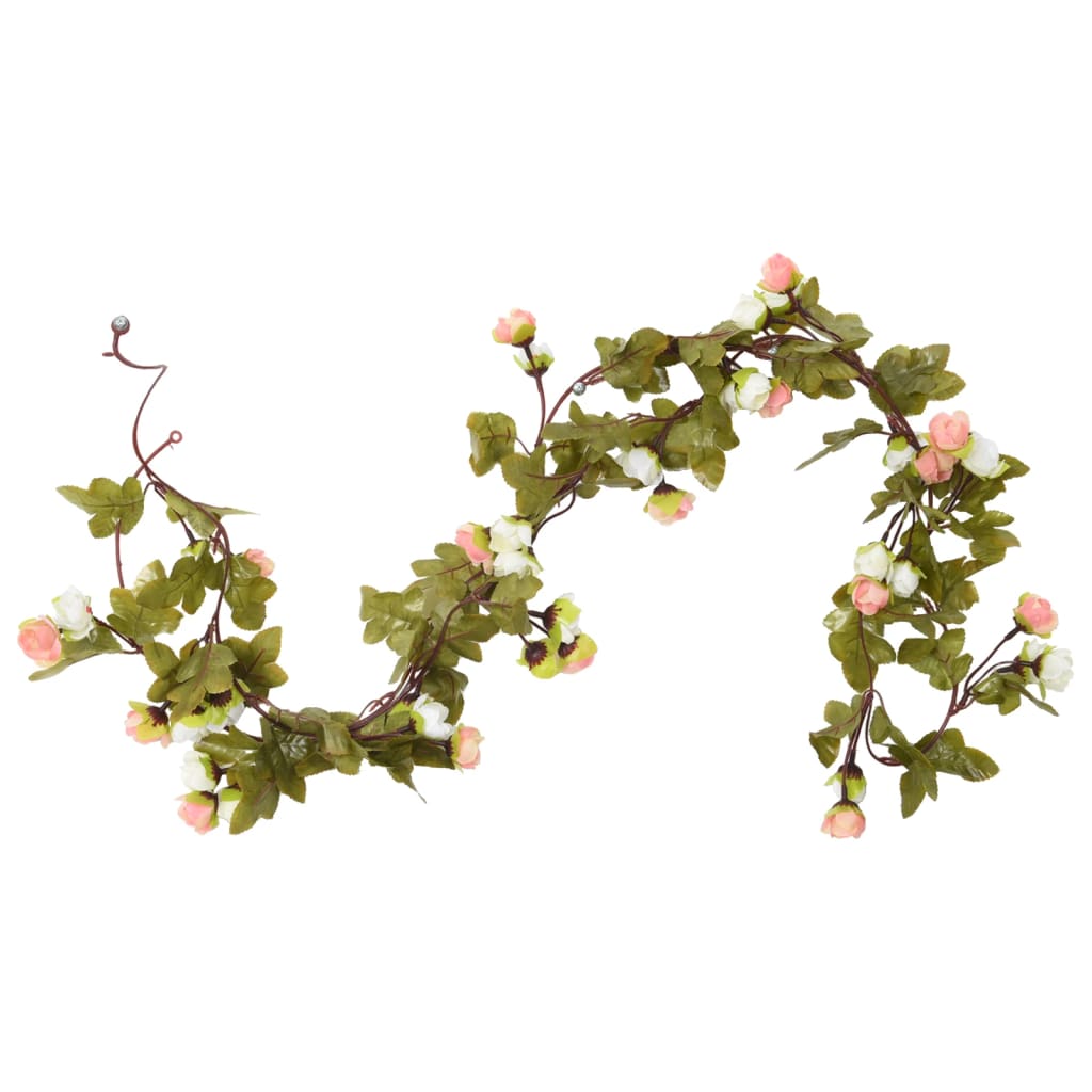 Thumbnail - vidaXL Weihnachtskränze Blumen 6 Stk. Champagnerfarben 215 cm