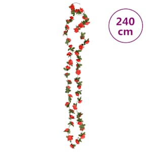 Květinové girlandy 6 ks červené 240 cm - obrázek 7