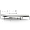 vidaXL metallist voodiraam peatsiga, must, 180 x 200 cm