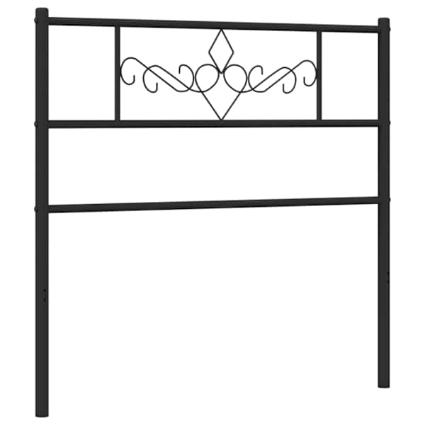 vidaXL metallist vahetatav voodipeats, must, 75 cm
