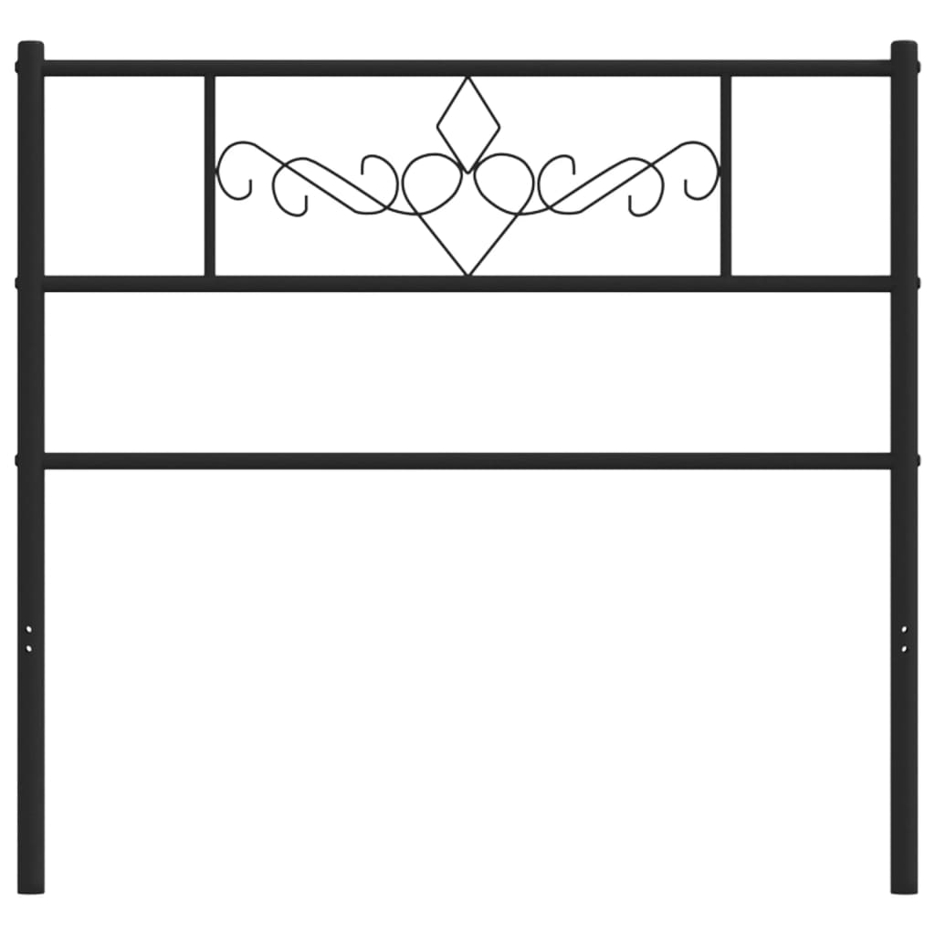 vidaXL Hoofdbord 75 cm metaal zwart afbeelding