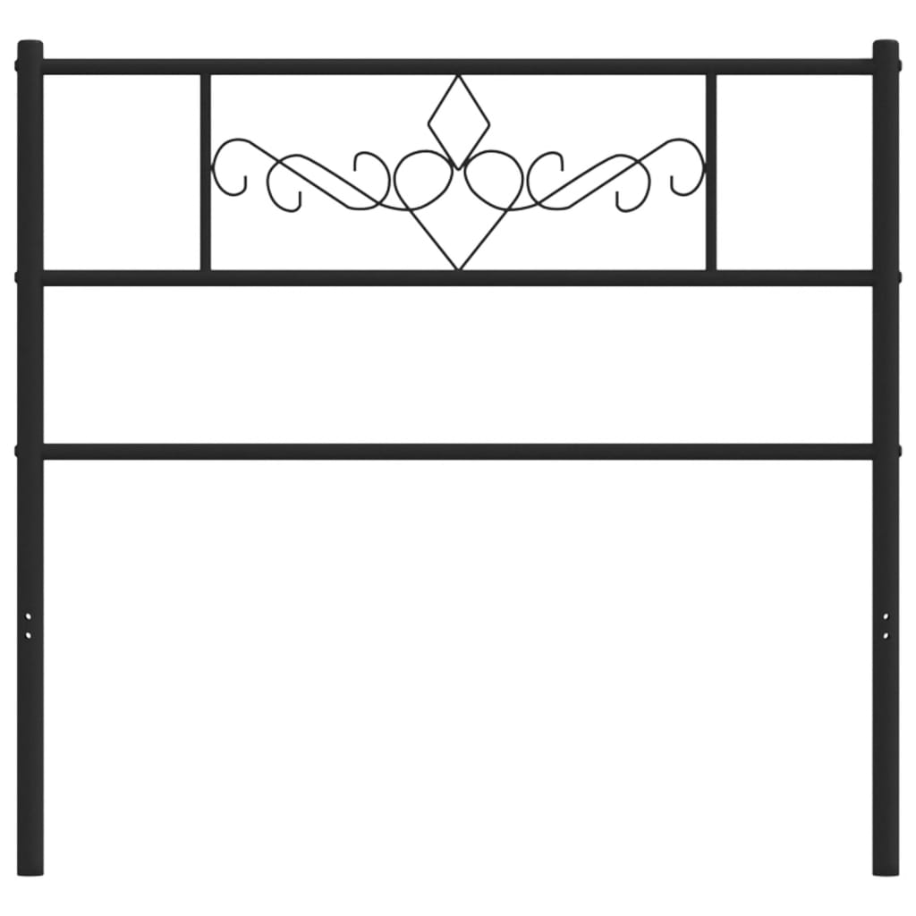 vidaXL Hoofdbord 90 cm metaal zwart