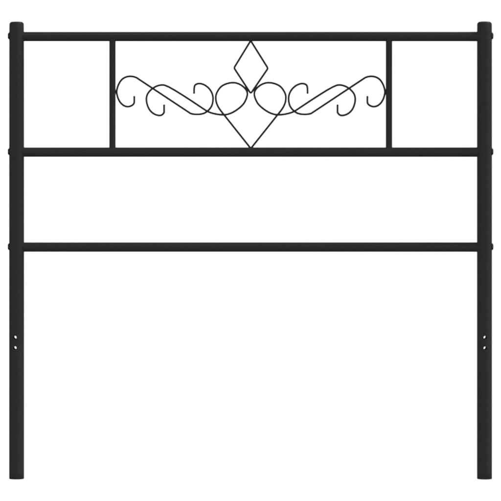 vidaXL Hoofdbord 107 cm metaal zwart afbeelding