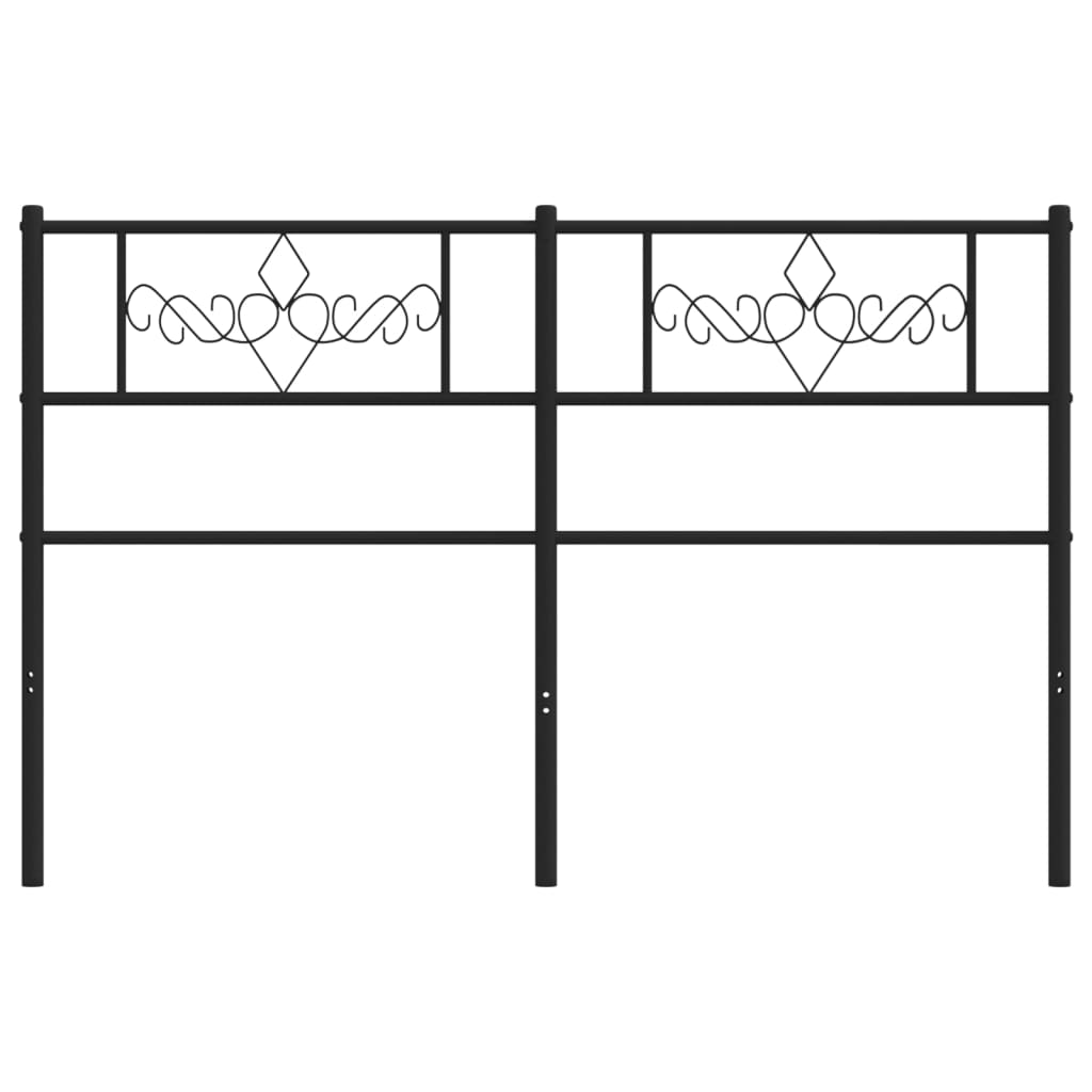 vidaXL Hoofdbord 120 cm metaal zwart afbeelding