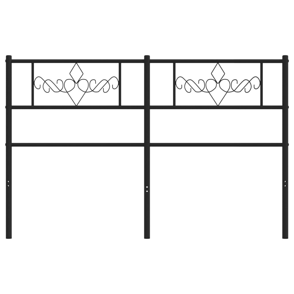 vidaXL Hoofdbord 160 cm metaal zwart afbeelding