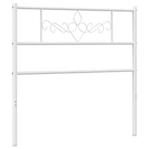 Kovové náhradní čelo postele bílé 107 cm - obrázek 2