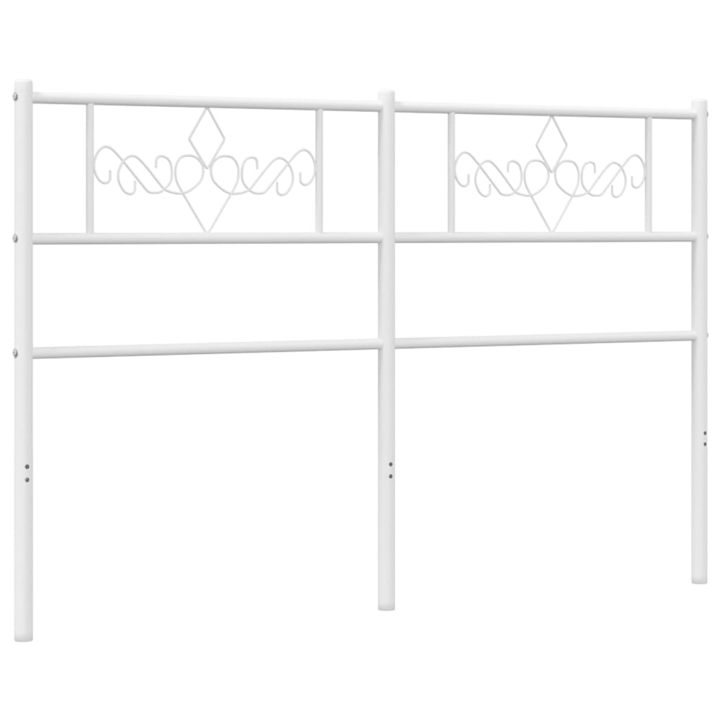 vidaXL Kovové čelo postele biele 120 cm