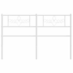 Kovové náhradní čelo postele bílé 120 cm - obrázek 3