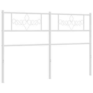 Kovové náhradní čelo postele bílé 120 cm - obrázek 4