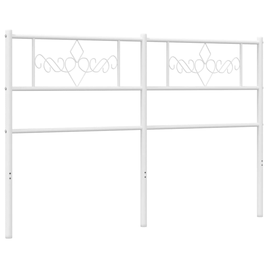 vidaXL Kovové čelo postele bílé 140 cm