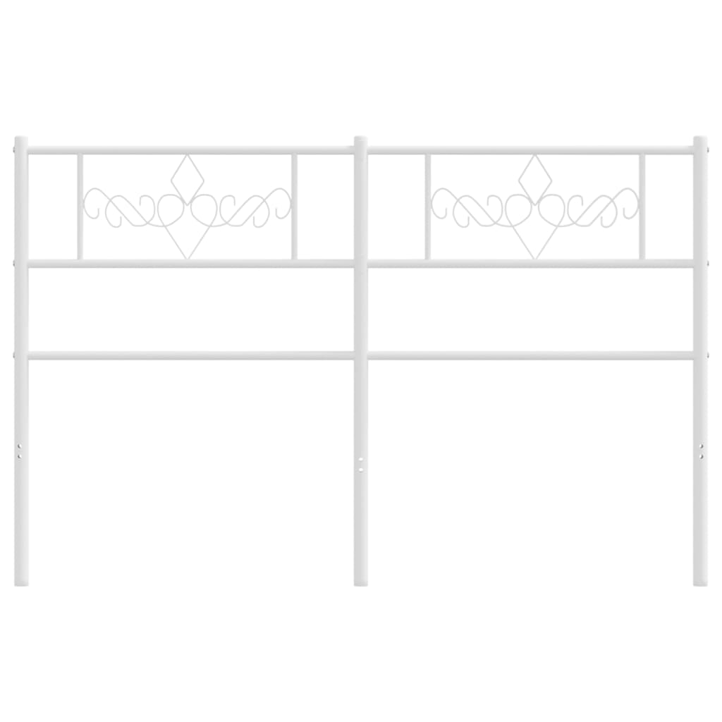 vidaXL Hoofdbord 140 cm metaal wit afbeelding