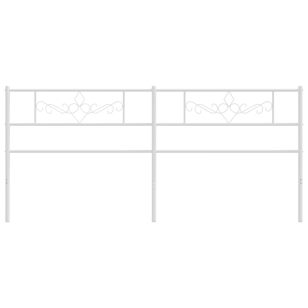 vidaXL Hoofdbord 193 cm metaal wit afbeelding