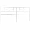 vidaXL metallist vahetatav voodipeats, valge, 200 cm