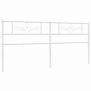 Kovové náhradní čelo postele bílé 200 cm - obrázek 2