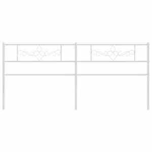 Kovové náhradní čelo postele bílé 200 cm - obrázek 3