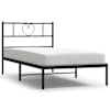 vidaXL metallist voodiraam peatsiga, must, 90x200 cm