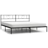 vidaXL metallist voodiraam peatsiga, must, 180 x 200 cm