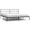 vidaXL metallist voodiraam peatsiga, must, 200x200 cm