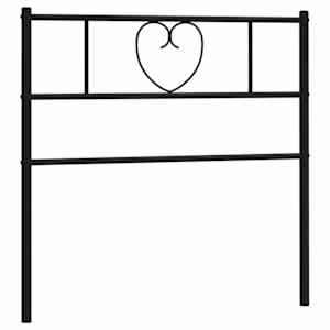 Kovové náhradní čelo postele černé 75 cm - obrázek 3