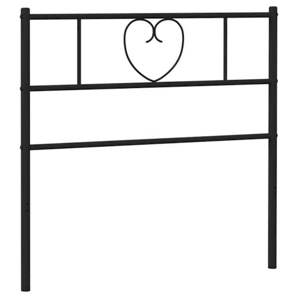 vidaXL metallist vahetatav voodipeats, must, 90 cm