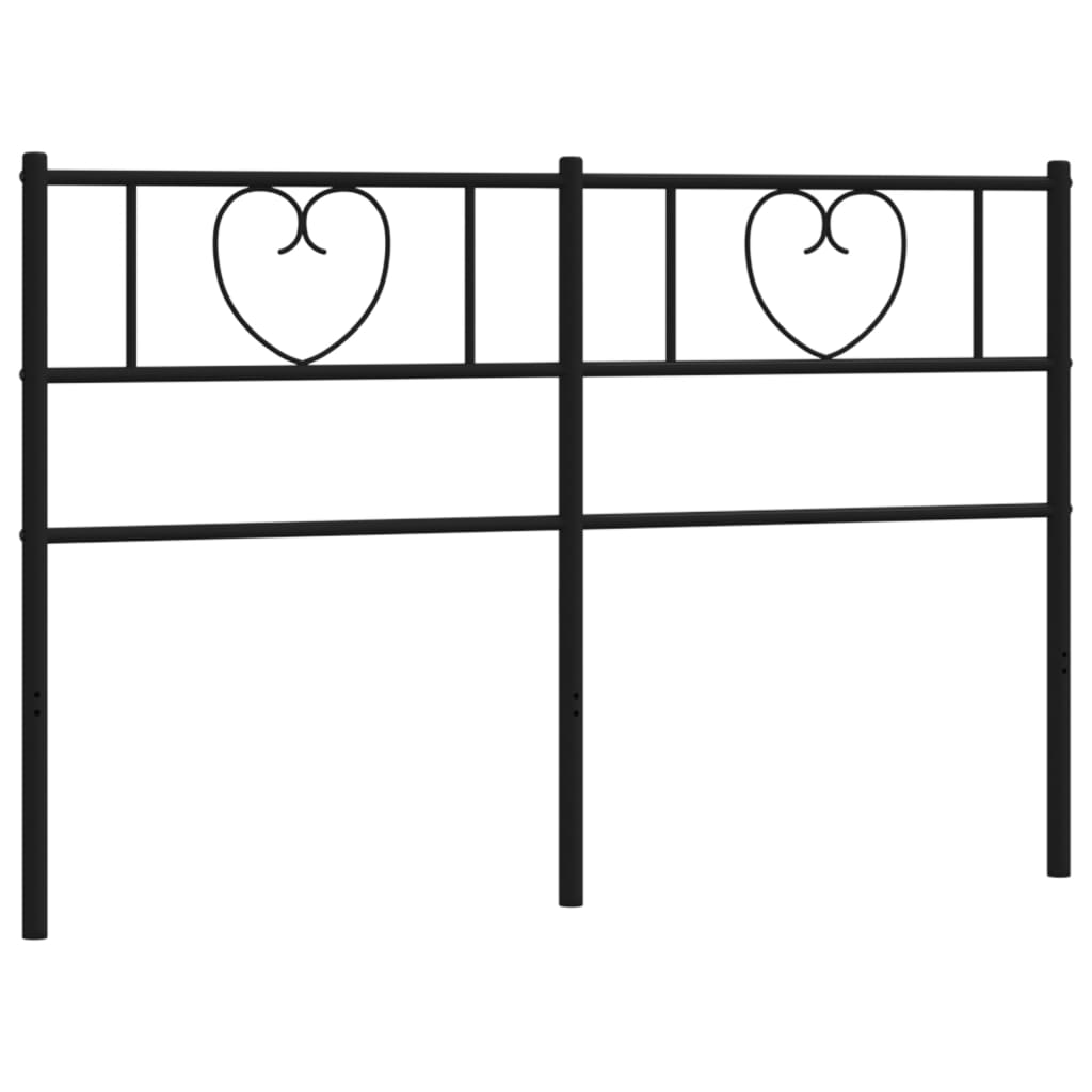 vidaXL Hoofdbord 160 cm metaal zwart afbeelding