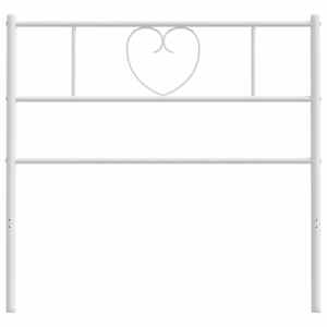 Kovové náhradní čelo postele bílé 75 cm - obrázek 5