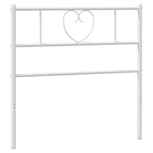 Kovové náhradní čelo postele bílé 80 cm - obrázek 2
