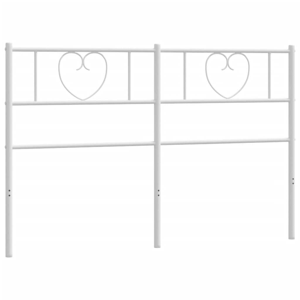 vidaXL Hoofdbord 160 cm metaal wit afbeelding