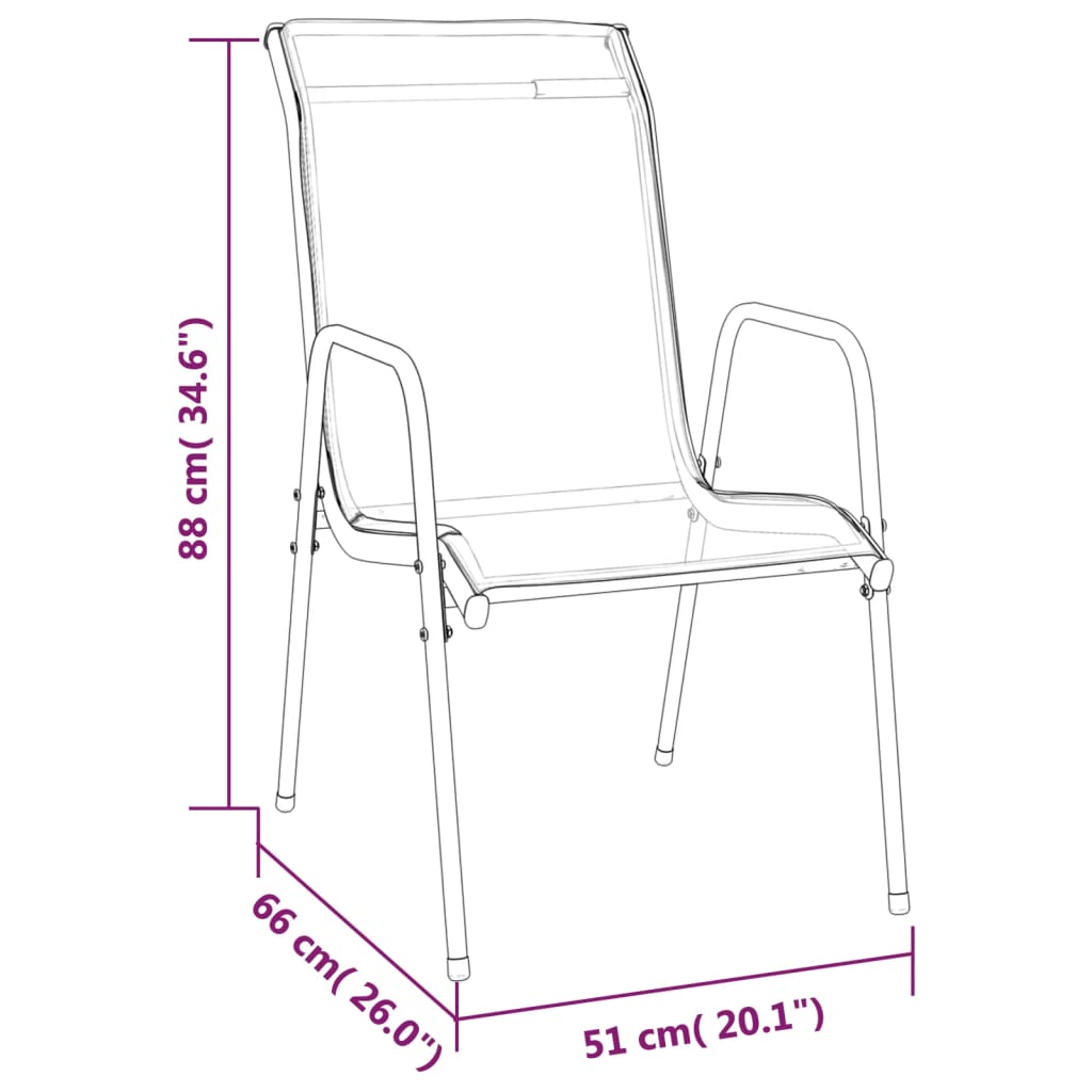 Zestaw mebli ogrodowych - Stół 150x90x74 cm, Krzesło 51x66x88 cm