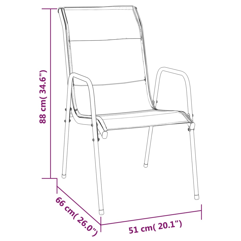 Zestaw mebli ogrodowych - Stół 190x90x74cm + 8 krzeseł 51x66x88cm