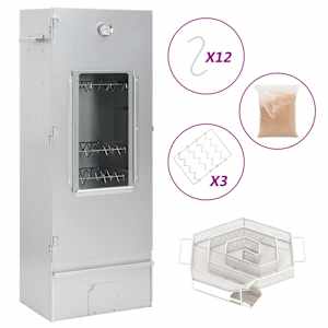 vidaXL BBQ suitsuahi koos k&uuml;lmsuitsu generaatoriga, tsingitud teras