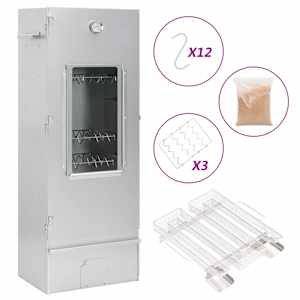 vidaXL BBQ suitsuahi koos k&uuml;lmsuitsu generaatoriga, tsingitud teras