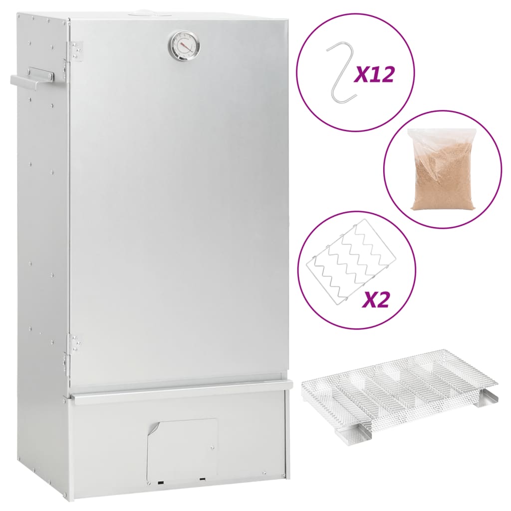 vidaXL Afumătoare cuptor/grătar, generator fum rece, oțel galvanizat