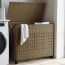  vidaXL rattan szennyeskosár kerekekkel 66x35x60 cm termék 2. képe
