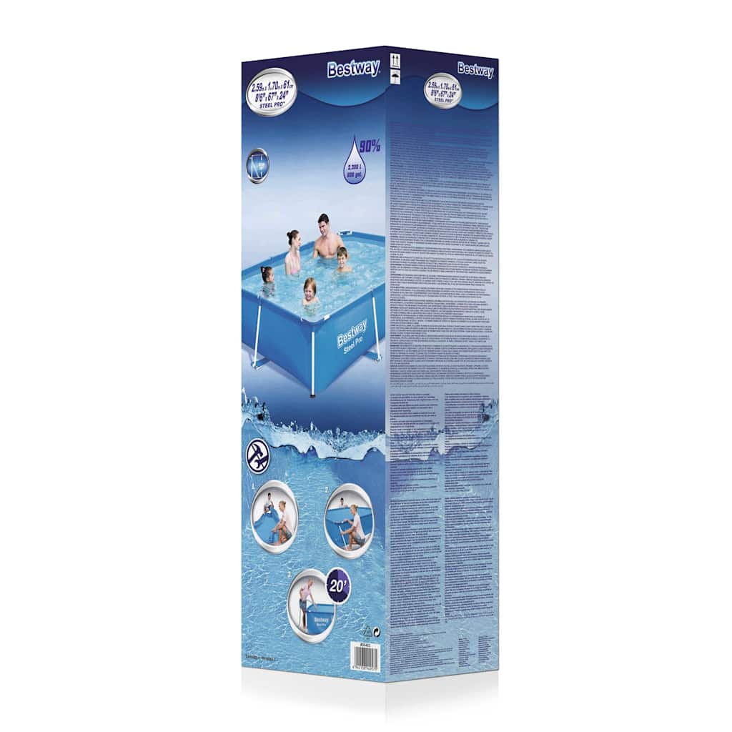 Bestway Steel Pro Zwembad met stalen frame 259x170x61 cm 56403 afbeelding