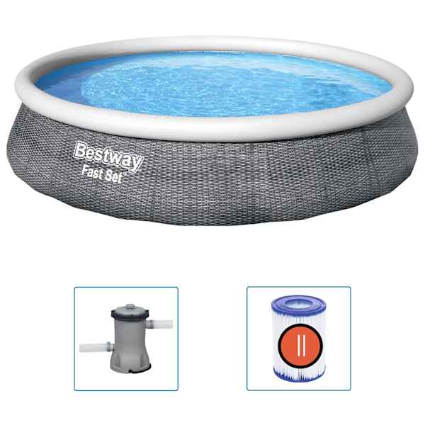 Bestway Fast Set t&auml;ispumbatav bassein pumbaga 396 x 84 cm
