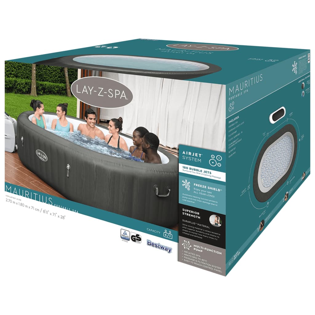 Bestway Vasca Idromassaggio Ovale Lay-Z-Spa Mauritius Airjet - immagine 9