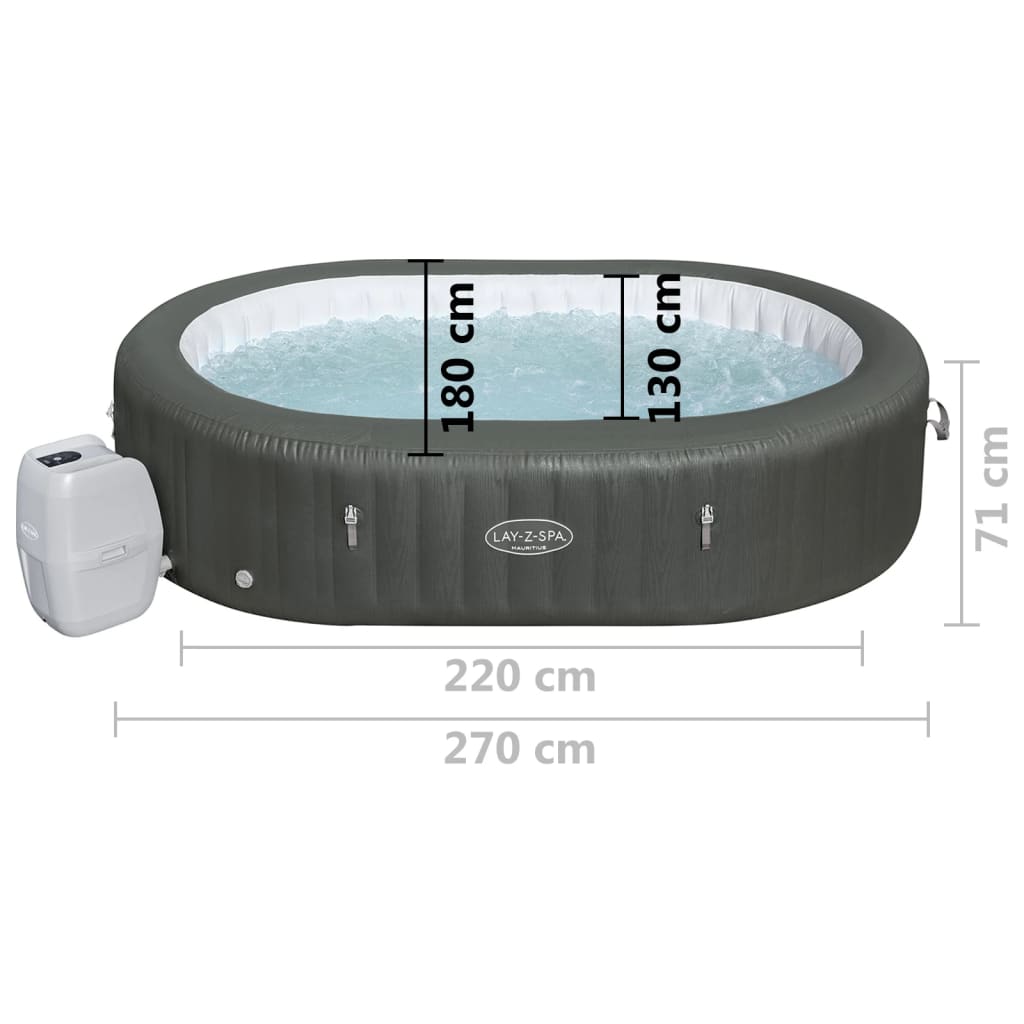Bestway Vasca Idromassaggio Ovale Lay-Z-Spa Mauritius Airjet - immagine 10