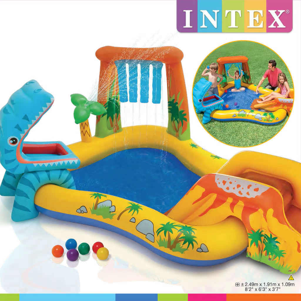 INTEX Nafukovací bazén Dinosaur Play Center 249 x 191 x 109 cm 57444NP