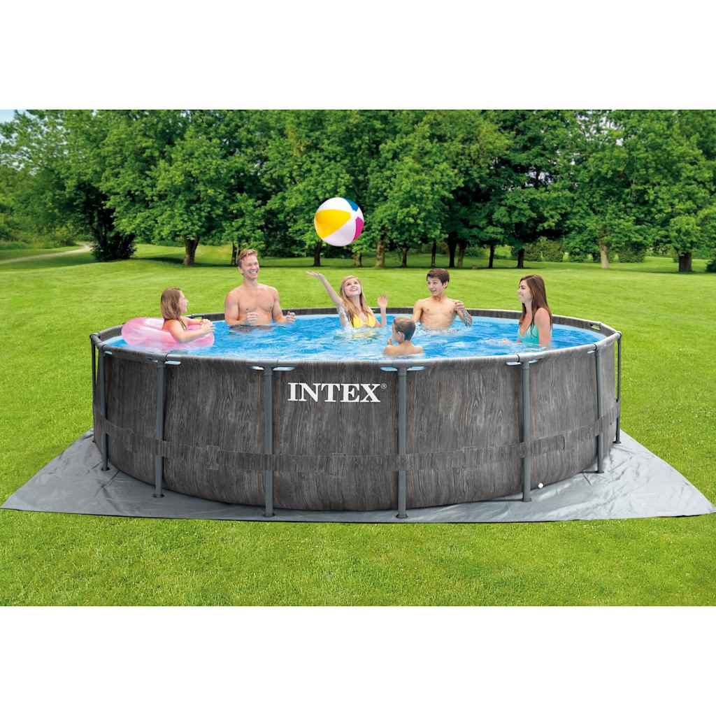 INTEX Greywood Prism Frame Premium Swimmingpool-Set 457x122 cm